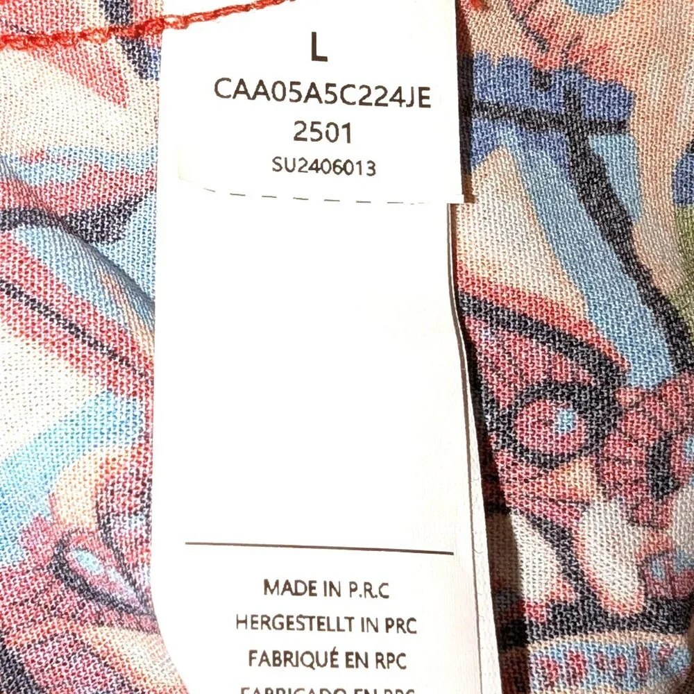 NWT Cupshe | Abstract Rhythm Multicolor Maxi Dress Orange & Blue | Size Large - Picture 11 of 14